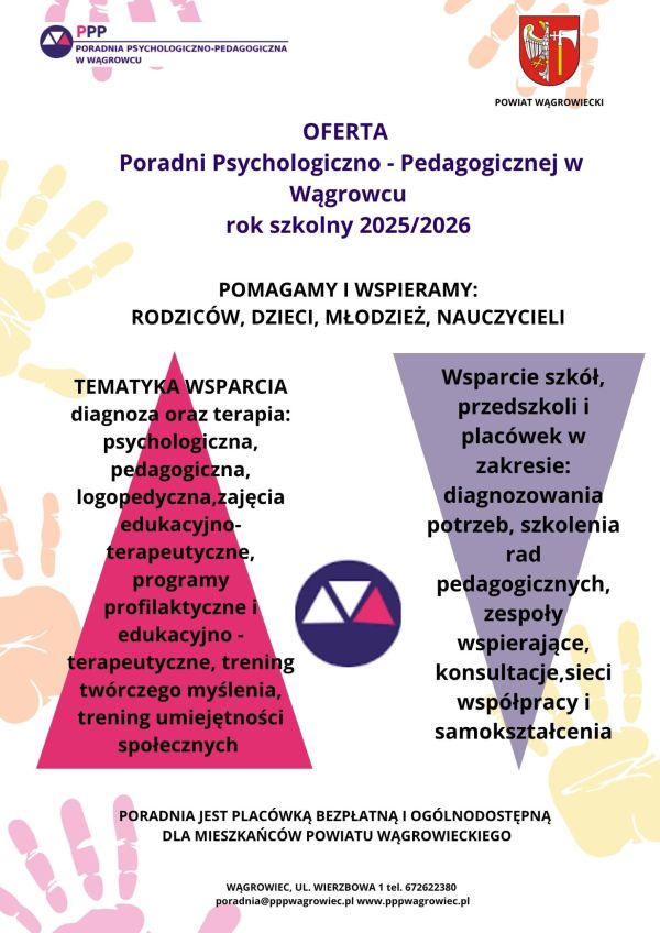 Oferta Poradni Psychologiczno - Pedagogicznej r.szk. 2025/2026